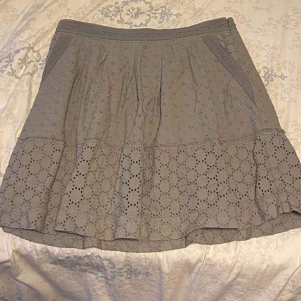 🌟MADEWELL🌟 grey eyelet skirt